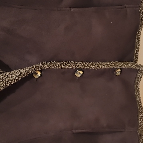L.L. Bean Womans Vintage Brown Faux Suede Microfiber Vest Size L … - Picture 4 of 9